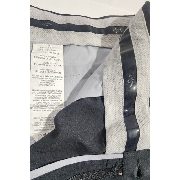 Callaway Navy Blue Golf Shorts Blue Embroidered Logo Mens Size 40 - Picture 4 of 14